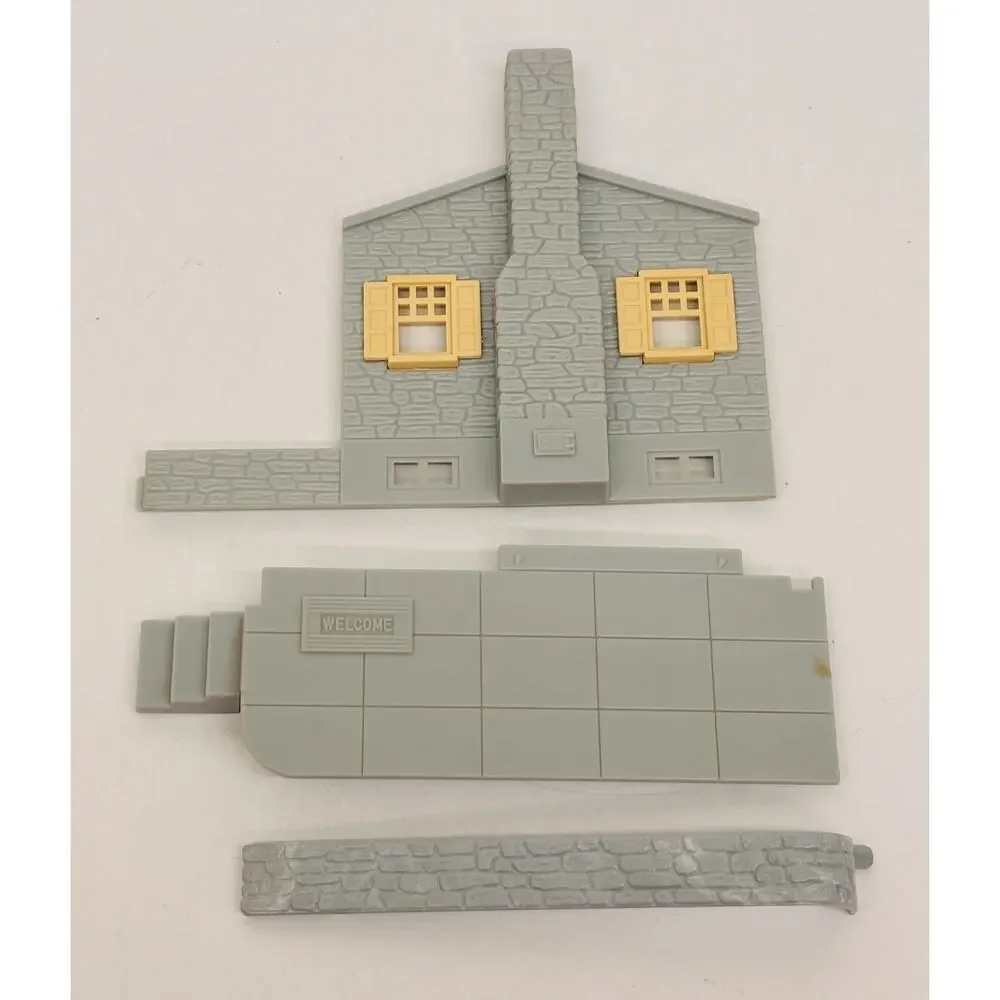Plasticville O & S Gauge Split Level Home White Gray Charcoal Cream 1908-198